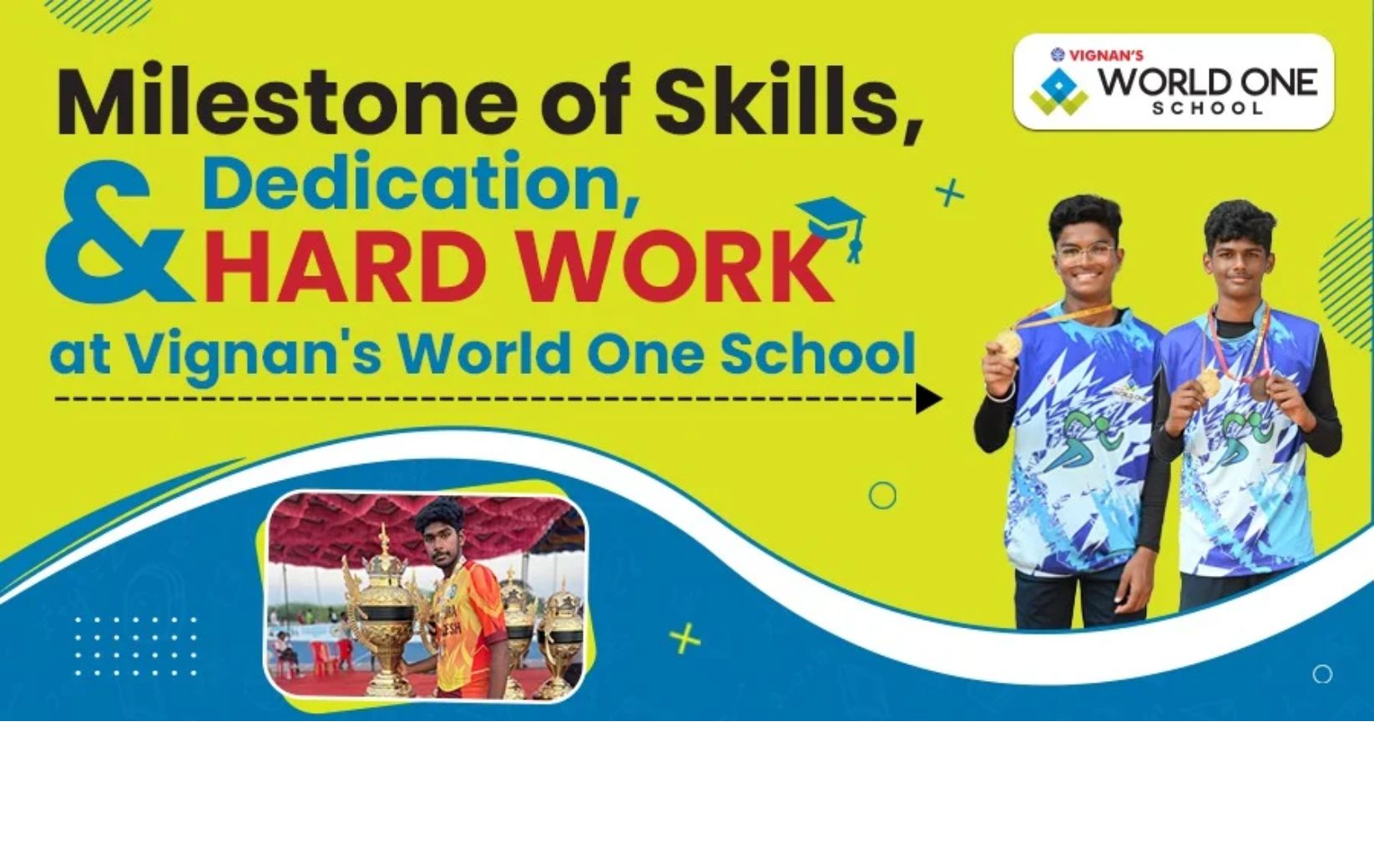 Vignan’s World One School Shines at the 24th SSFI National Meet 2024-25 with 6 Medals