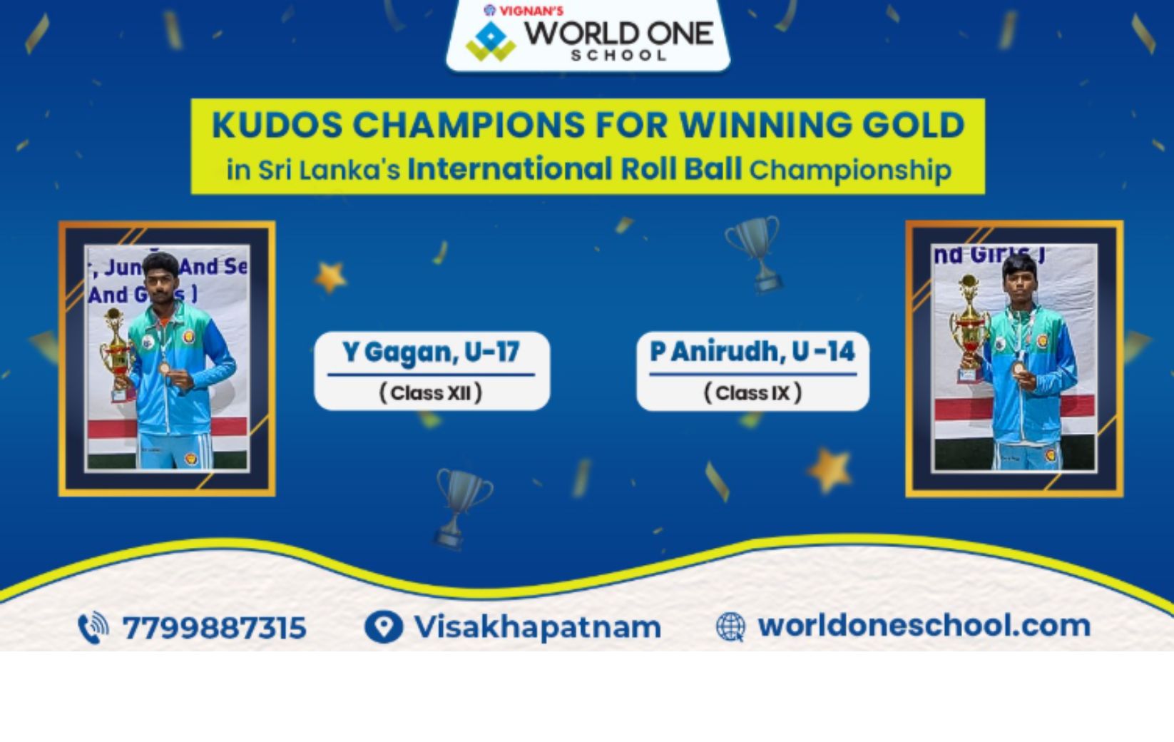 Vignan’s Champions Shine at the International Roll Ball Championship 2025